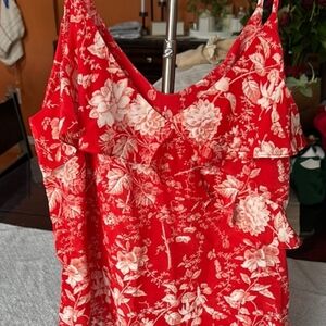 Red Women's Spaghetti Strap Top